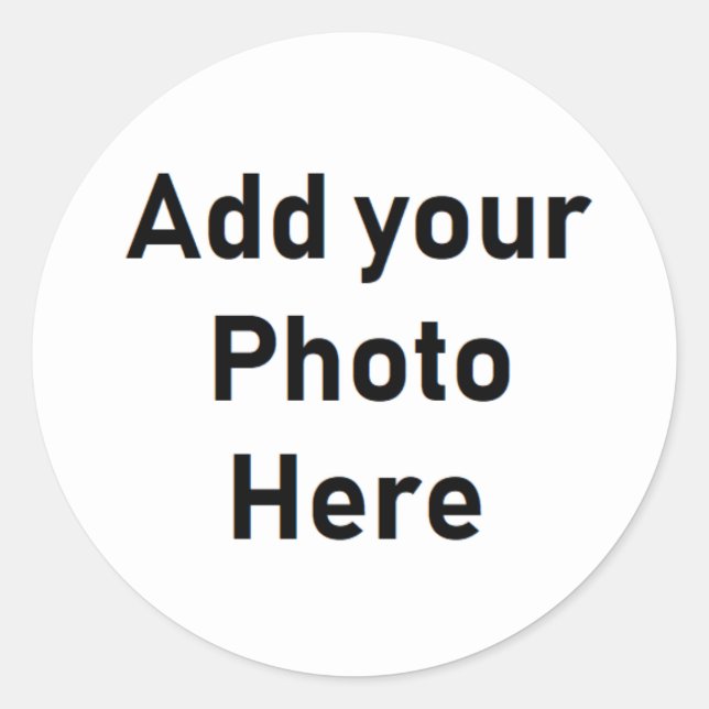 Personalised  Round Photo Small Stickers (Front)
