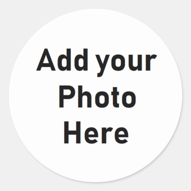Personalised  Round Photo Stickers (Front)