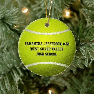 Personalised Round Tennis Ball Sports Ornament