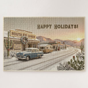 Personalised Route 66 Holiday Challenge Jigsaw Puzzle