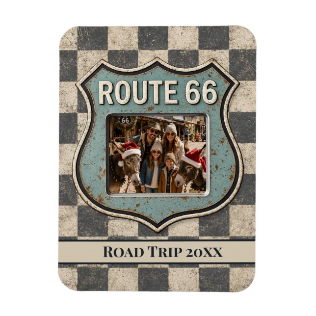Personalised Route 66 Road Trip Memories Magnet (Vertical)