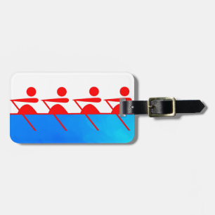 Personalised Rowing Club Icon Luggage Tag