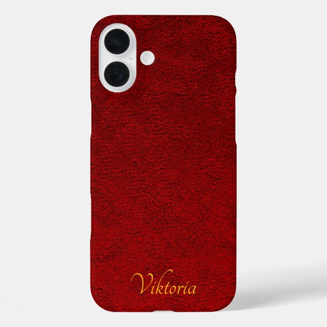 Personalised Royal Crimson Velvet Print Case-Mate iPhone Case (Back)