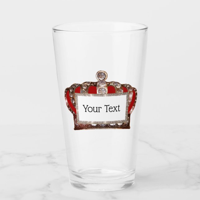 Personalised “Royal Crown” Glass (Front)