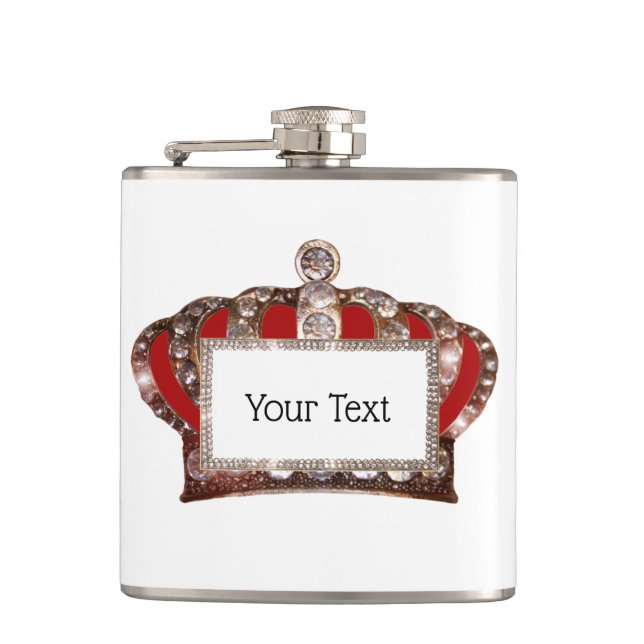 Personalised “Royal Crown” Hip Flask (Front)