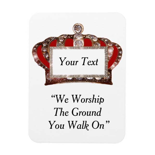 Personalised Royal Crown Magnet (Vertical)