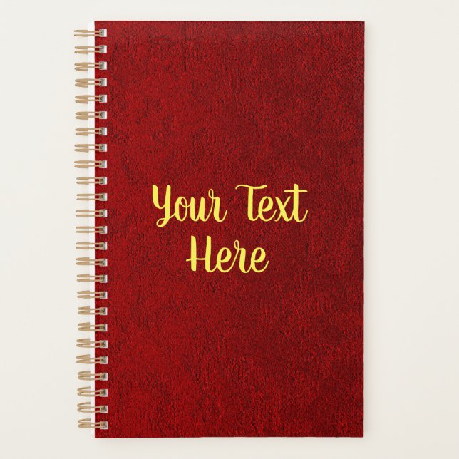 Personalised Royal Red Planner (Front)