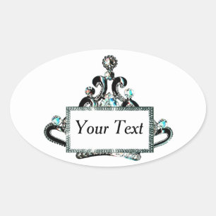 Personalised “Royal Tiara” Oval Sticker