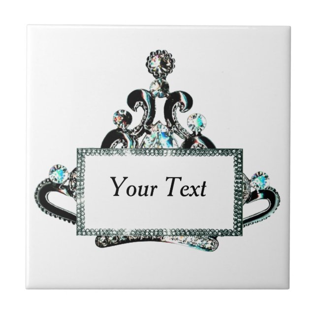 Personalised Royal Tiara Tile (Front)