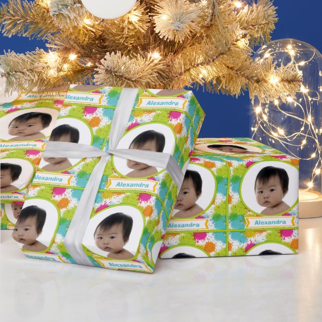 Personalised Royalty Baby Photo Wrapping Paper (Holidays)
