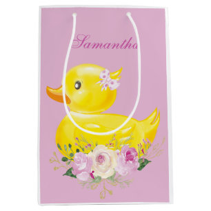 Personalised RUBBER DUCK GIRL Gift Bag