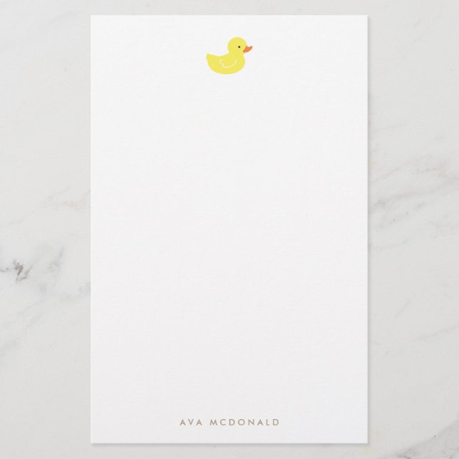 Personalised | Rubber Ducky Stationery (Front)