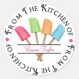 Personalised Rubber Spatula Baking Stickers