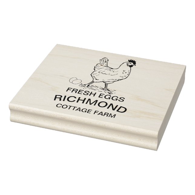 Personalised Rubber Stamp - Fresh Eggs (Stamp)