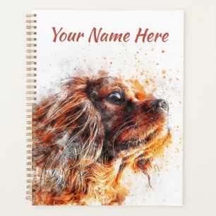 Personalised Ruby Cavalier King Charles Dog Planner