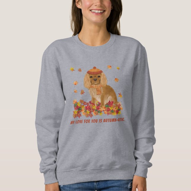 Personalised Ruby Cavalier Spaniel  Sweatshirt (Front)