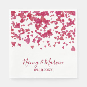 Personalised Ruby Confetti 40th Anniversary Party Napkin