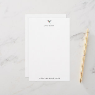 Personalised Ruby-throated Hummingbird Stationery