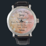 Personalised Ruby Wedding Anniversary Watch<br><div class="desc">Gorgeous personalised Husband Ruby Wedding Anniversary Watch.</div>