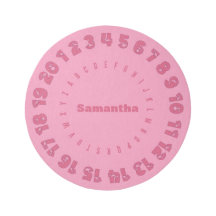 Personalised Rug with Alphabet Number Border