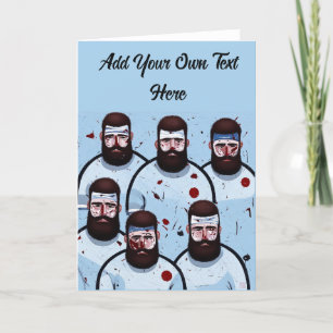 Personalised Rugby Greeting Card