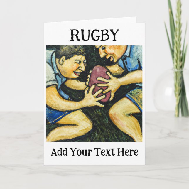Personalised Rugby Greeting Card (Front)