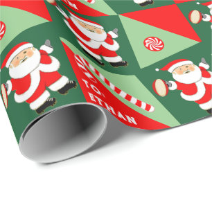 Personalised Rugby Holiday Gift Wrapping Paper