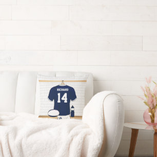 Personalised Rugby Jersey in locker room Cushion