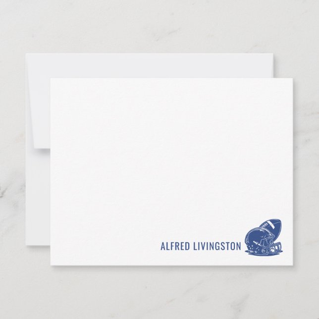 Personalised Rugby Note Card Rugby Stationery (Front)