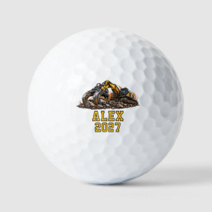Personalised Rugged Grabber Excavator Golf Balls