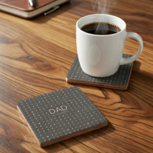 Personalised Runic Symbols Stone Coaster for Dads