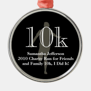 Personalised Runner 10k Cross-Country Keepsake Metal Tree Decoration