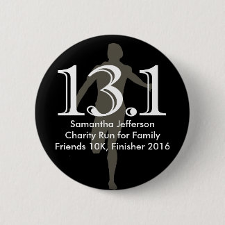 Personalised Runner 13.1 Half Marathon Keepsake 6 Cm Round Badge