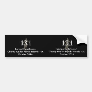 Personalised Runner 13.1 Half Marathon Keepsake Bumper Sticker