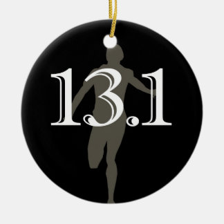 Personalised Runner 13.1 Half Marathon Keepsake Ceramic Tree Decoration