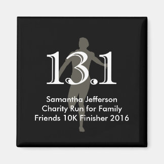 Personalised Runner 13.1 Half Marathon Keepsake Magnet