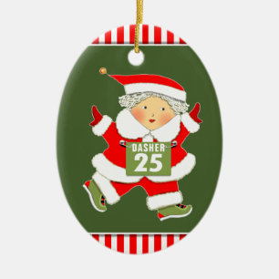 personalised runner collectable ceramic tree decoration