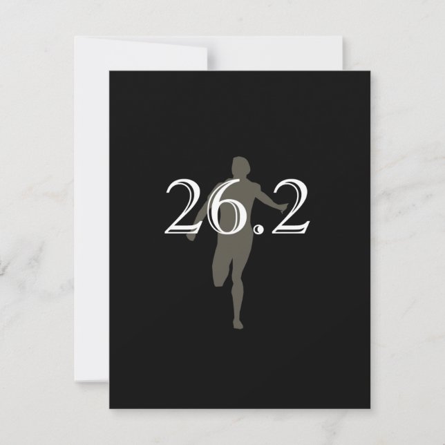 Personalised Runner Marathon Keepsake 26.2 Invitation (Front)
