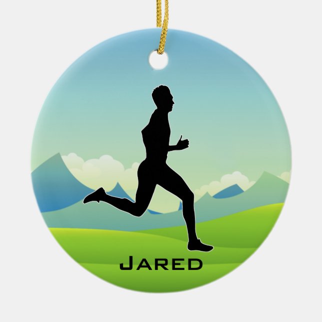 Personalised Runner Ornament (Front)