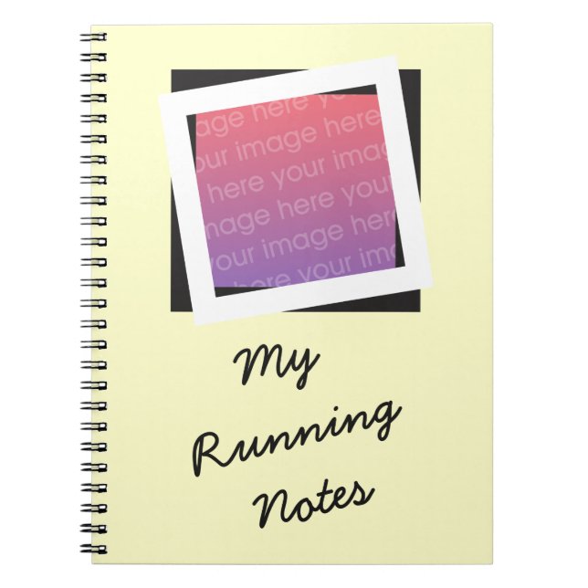 Personalised Running Add Photo and Text Notebook (Front)