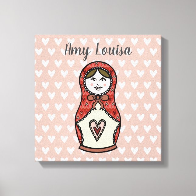 Personalised Russian Doll Matryoshka Canvas (Front)