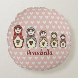 Personalised Russian Doll Matryoshka Cushion