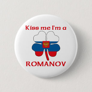 Personalised Russian Kiss Me I'm Romanov 6 Cm Round Badge