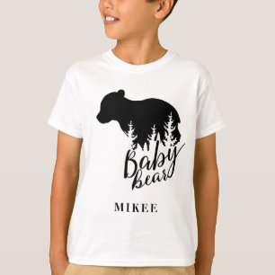 Personalised Rustic Baby Bear T-Shirt