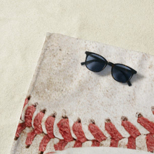 Personalised rustic baseball modern elegant Trendy Beach Towel