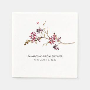 Personalised Rustic Bridal Shower Napkins