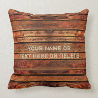 Personalised Rustic Cabin Pillows with YOUR TEXT