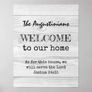 Personalised Rustic Christian WELCOME Poster