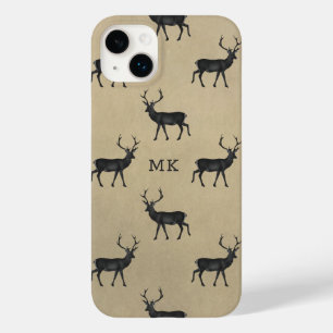Personalised Rustic Deer Monogram Case-Mate iPhone 14 Plus Case