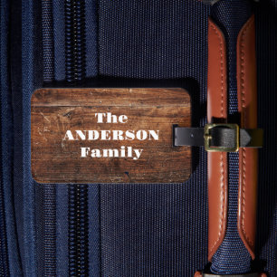Personalised Rustic Design Luggage Tag